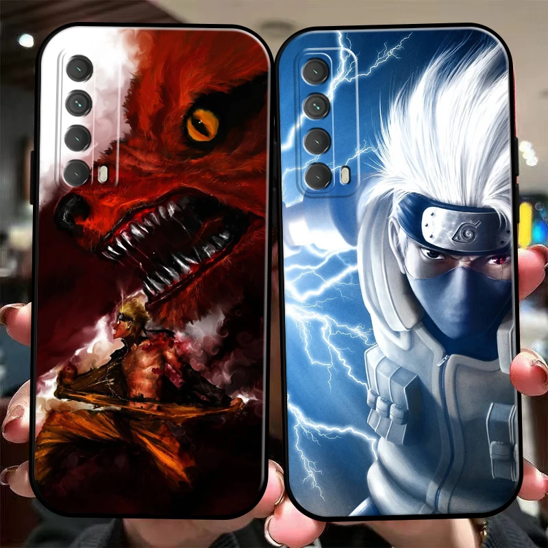 

Japan NARUTO Anime Phone Case For Huawei Honor 7A 7X 8 8X 8C 9 V9 9A 9X 9 Lite 9X Lite Back Carcasa Funda Black Silicone Cover