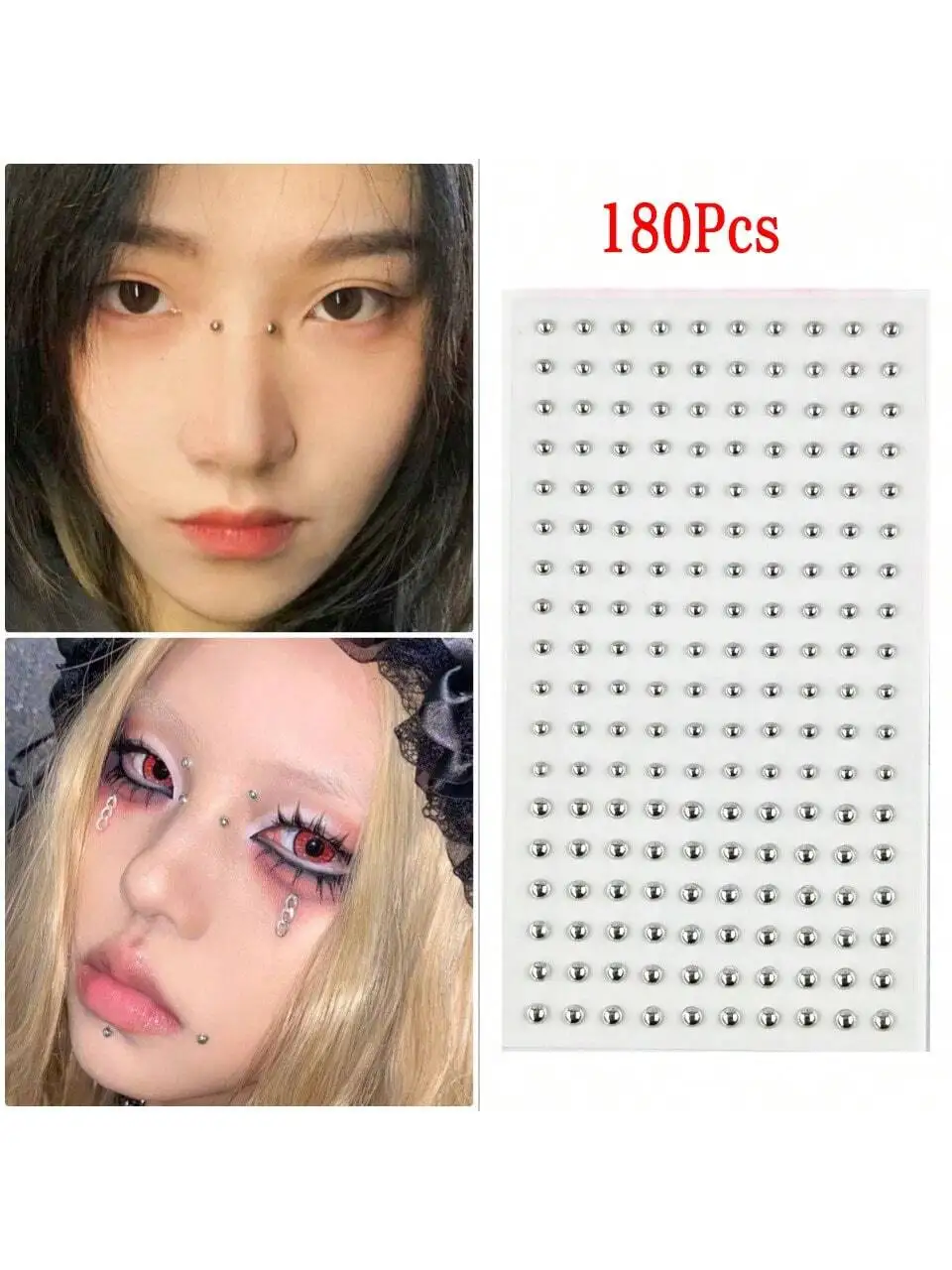 180 шт. посеребренные нашивки-гвоздики для губ искусственные шпильки носа