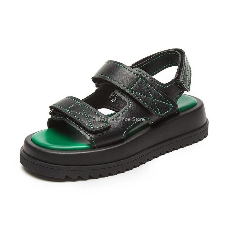 

Женские сандалии на платформе, летняя обувь на толстой подошве, новинка 2022, повседневная обувь, уличные сандалии для женщин