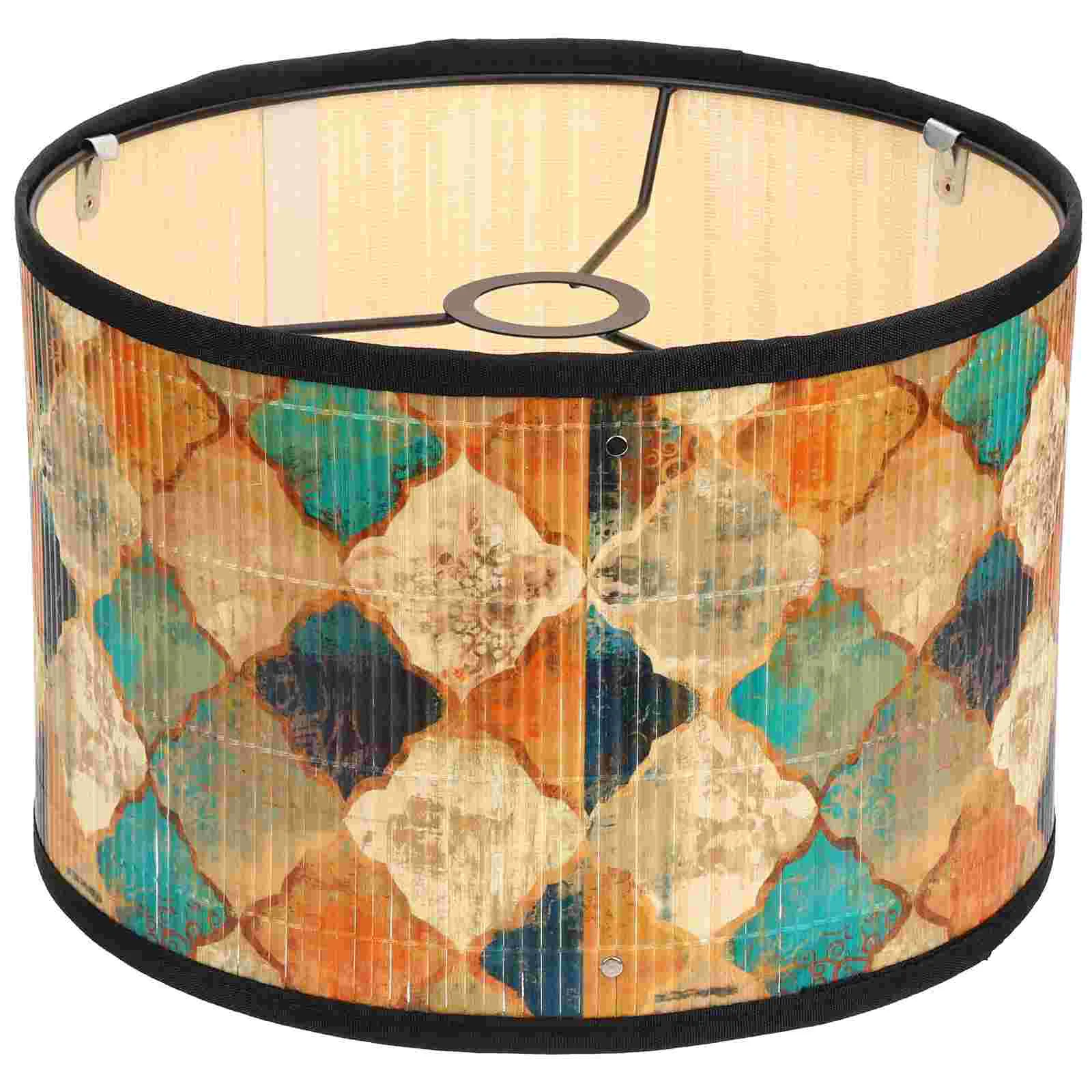 

Bamboo Light Shade Ceiling Lamp Cover Pendant Vintage Decor Decorate Covers Hanging Chandelier