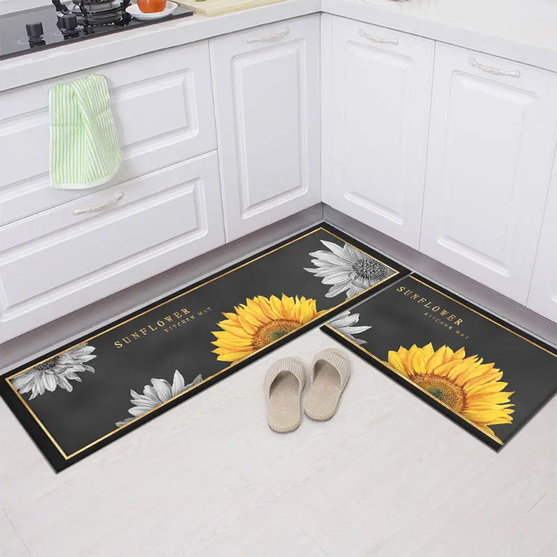Длинный кухонный коврик для спальни впитывающий моющийся нескользящий