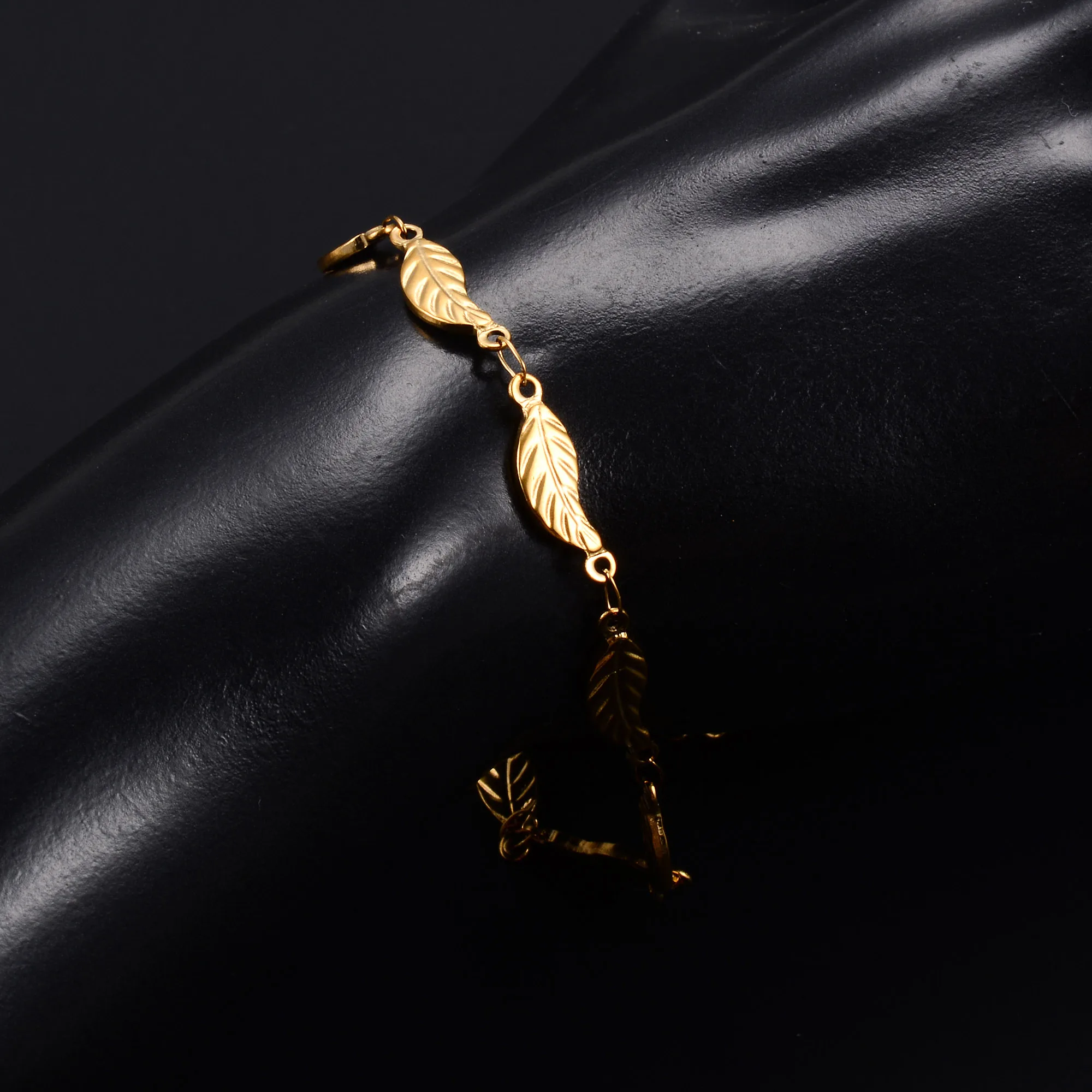 4 8 мм уникальный браслет-цепочка из нержавеющей стали с листьями для женщин