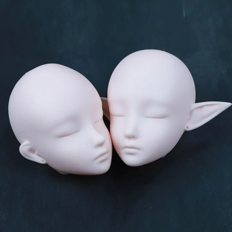 

Elf Sleeping Doll Head 1/3 Bjd Accessories White Skin Long Ears No Makeup Practice Toys Gift for Girl