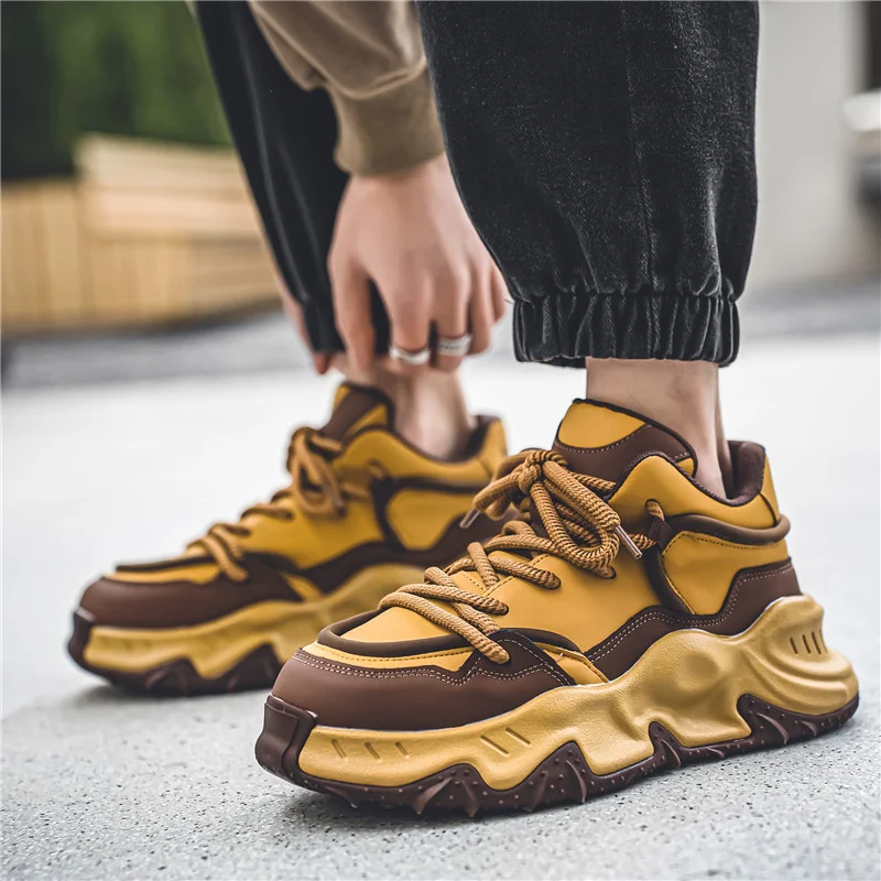 Кроссовки мужские на толстой подошве винтажные повседневные модная уличная