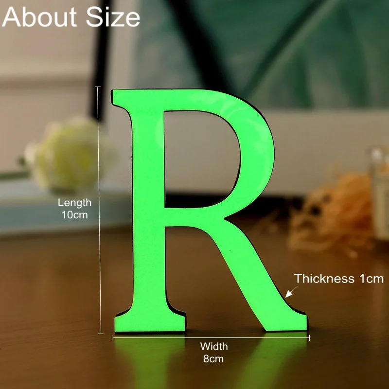 3D Luminous English Letters Wall Sticker Noctilucous Alphabet Poster Glow in the Dark Fluorescent Kids Room Decoration |