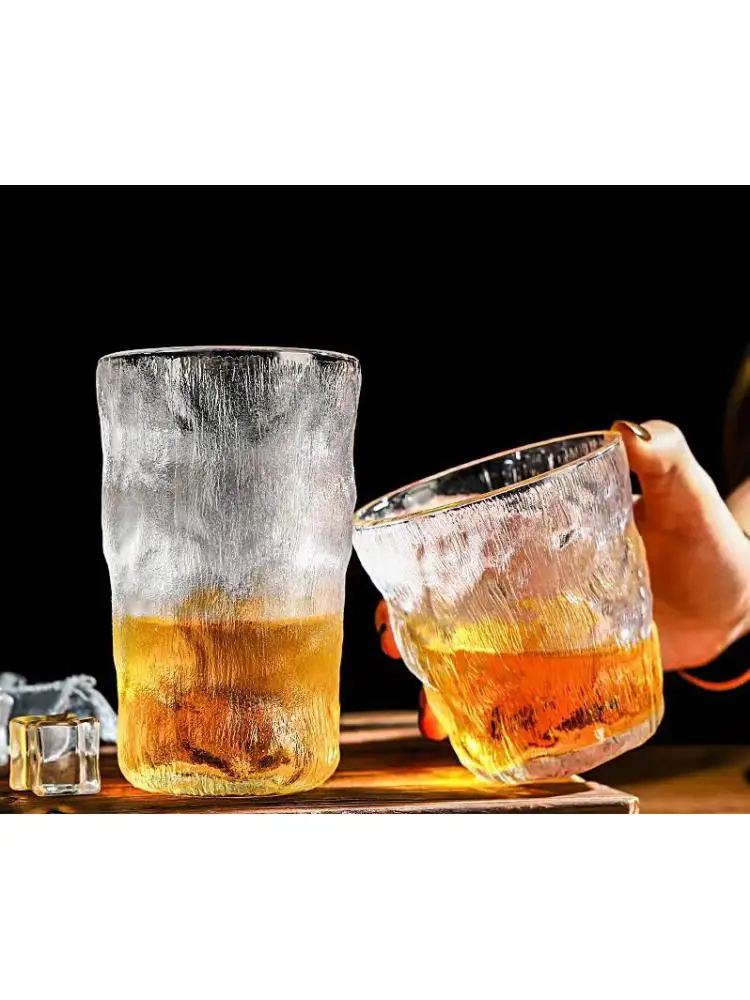 

Чашка в скандинавском стиле для ледника, японская прозрачная стеклянная чашка, новый цвет, чашка для красного вина, чашка для сока, матовое д...