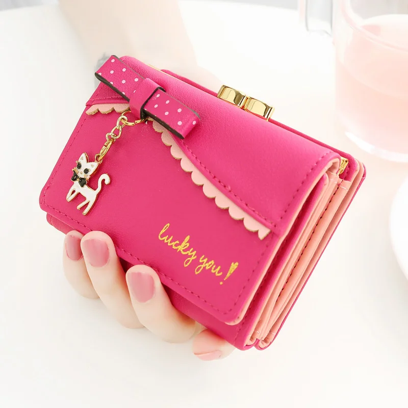 

Women Wallet PU Leather Hasp Purse Fashion Women Cute Cat Wallet Bag Coin Purse Bag Money Purse Clutch Wallet Female Card Holder