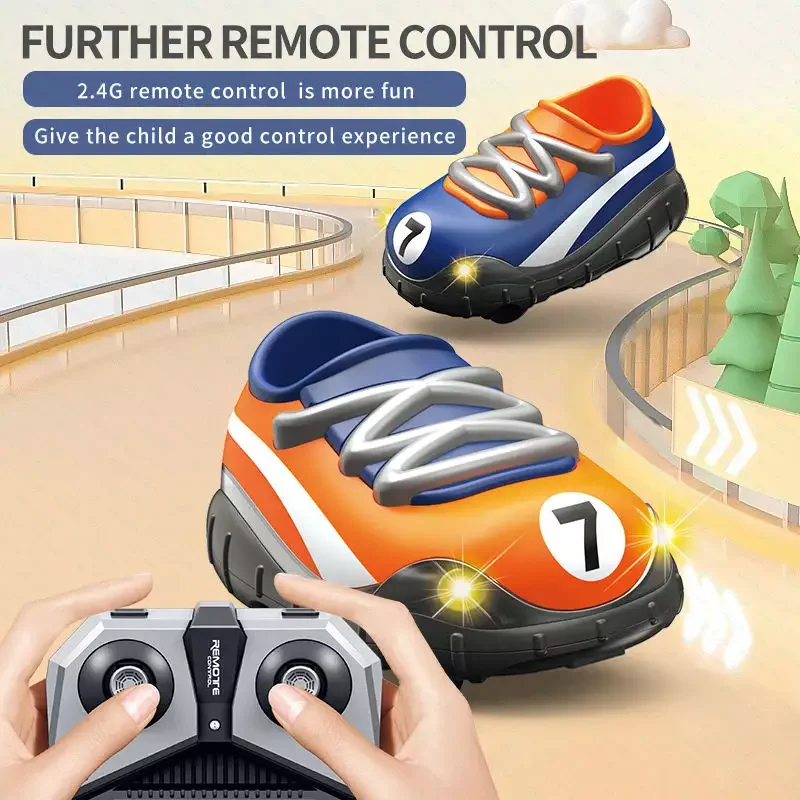 

RC Car 2.4G Radio Soccer Game Electric Toy Sports Racing Car With Cool Lights For Newest Remote Control Football Shoes Cars Toys
