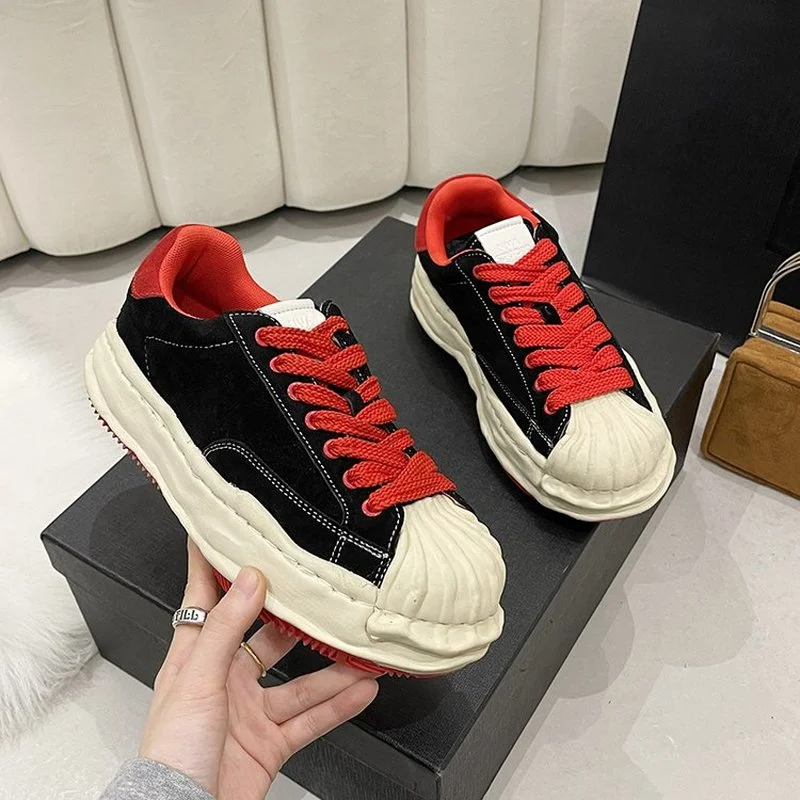 

Кеды женские парусиновые в стиле ретро, повседневные кроссовки на платформе, удобная обувь в Корейском стиле, большие размеры