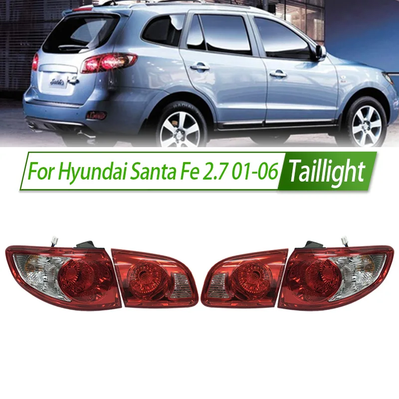 Фото Для Hyundai Santa Fe 2.7 01-06 Автомобильный задний фонарь в сборе, задний фонарь в стиле OEM с указателем поворота, замена прямой посадки №1