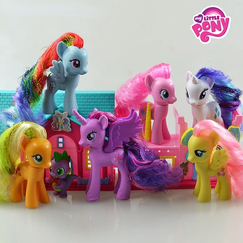 ของแท้ MY Little Pony Twilight Sparkle Princess Cadence Rainbow Dash Fluttershy Pinkie Pie Rarity Action Figure ของเล่น