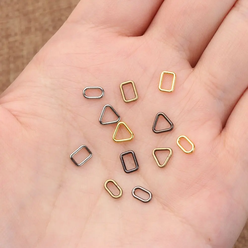 

20pcs 4 Colors Mini Ultra-small Newest Tri-glide Diy Dolls Bag Luggage Hardware Doll Bag Buckle Square/Triangle Buttons