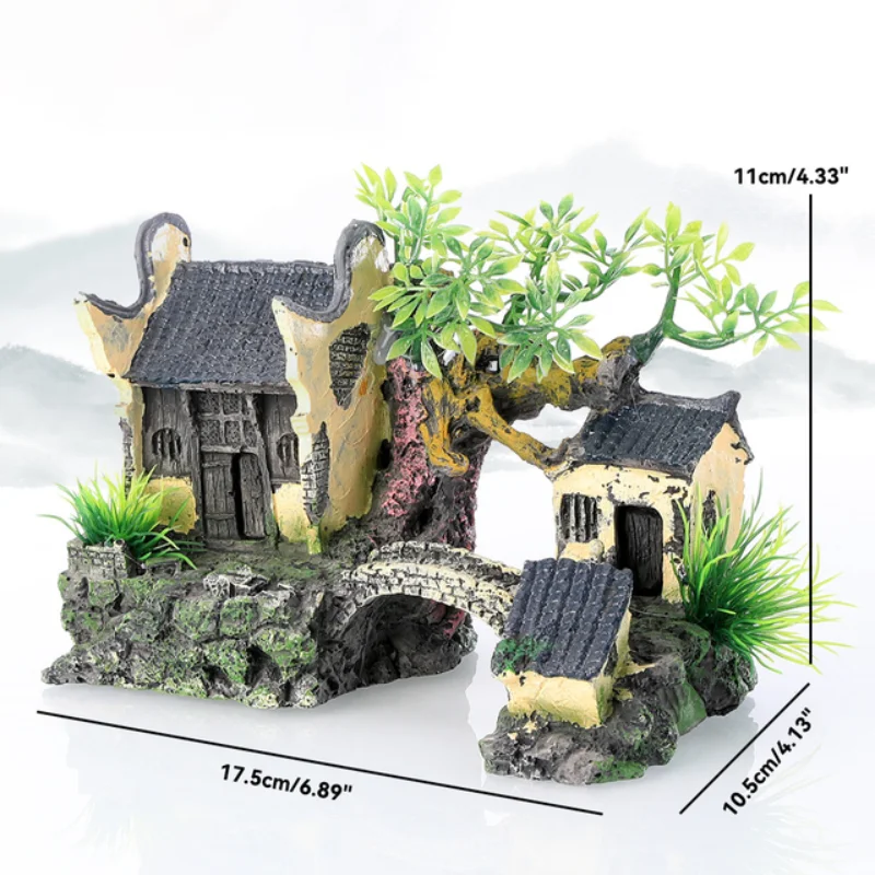 

New 2023 Aquarium Fish Tank Water View Bonsai Small Stone Rock Decoration Accessories Fairy Tale Garden Home Decoration