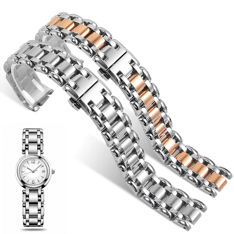 

Ремешок из точной стали для часов Longines PrimaLuna, стальной ремешок L8.110 111 115 из нержавеющей стали, цепочка для часов, аксессуары для женщин, 16 мм