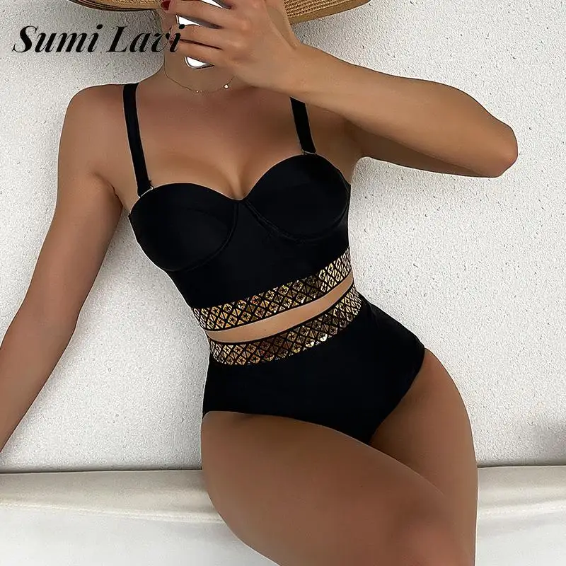 

2023 комплект бикини с высокой талией в стиле пэчворк, сексуальный женский однотонный купальник на бретельках с жемчугом, купальный костюм из двух предметов с чашками пуш-ап, пляжный купальный костюм