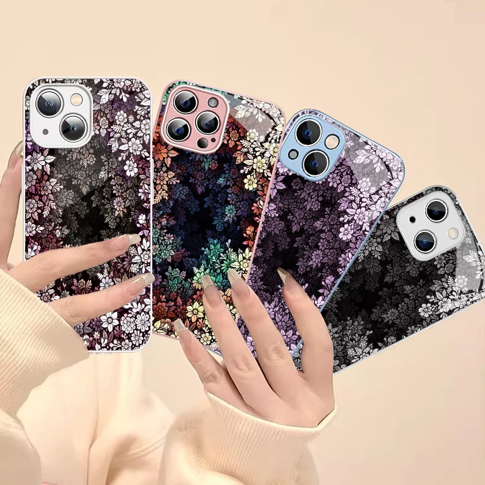 Чехол с закаленным стеклом для iPhone 15 13 12 Mini 11 Pro XS Max X XR 14 Plus