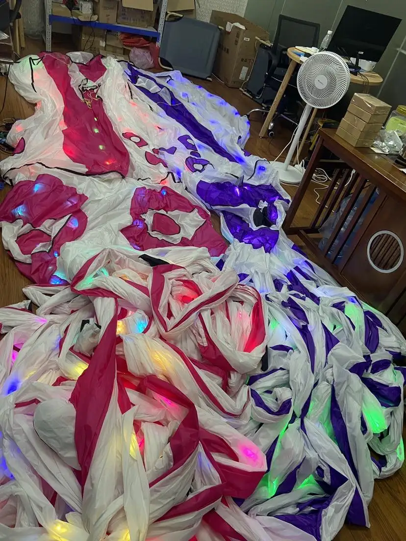 Воздушный змей для шоу 18m светодиодный octopus Большой Мягкий надувной летающие с