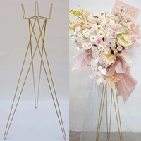 8 pcs luxury gold flower basket stand shop start business floral holder wedding backdrops garland arrangement for home birthday