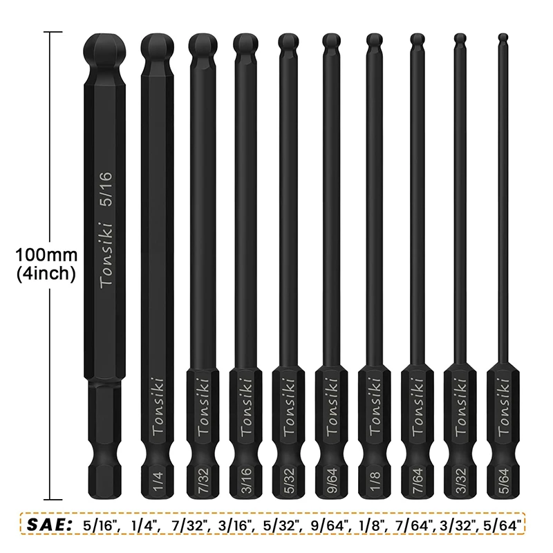Рисунок 2 - SAE шаровые отвертки 100 мм шаровая
