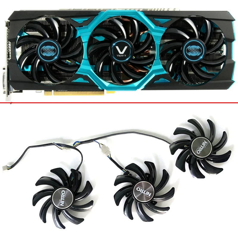 Охлаждающий вентилятор 85 мм 4PIN FDC10H12S9-C R9 390X GPU для Sapphire Radeon Nitro 280X 290 290X 390 Tri-X