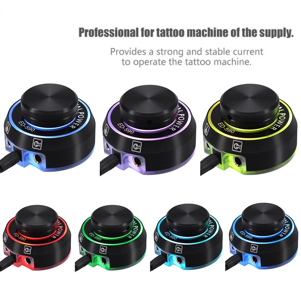 

Топ класс 7 цветов дисплей Aurora блок питания для татуировки Регулировка напряжения Катушка и вращающаяся машинка для татуировки поворотный ...