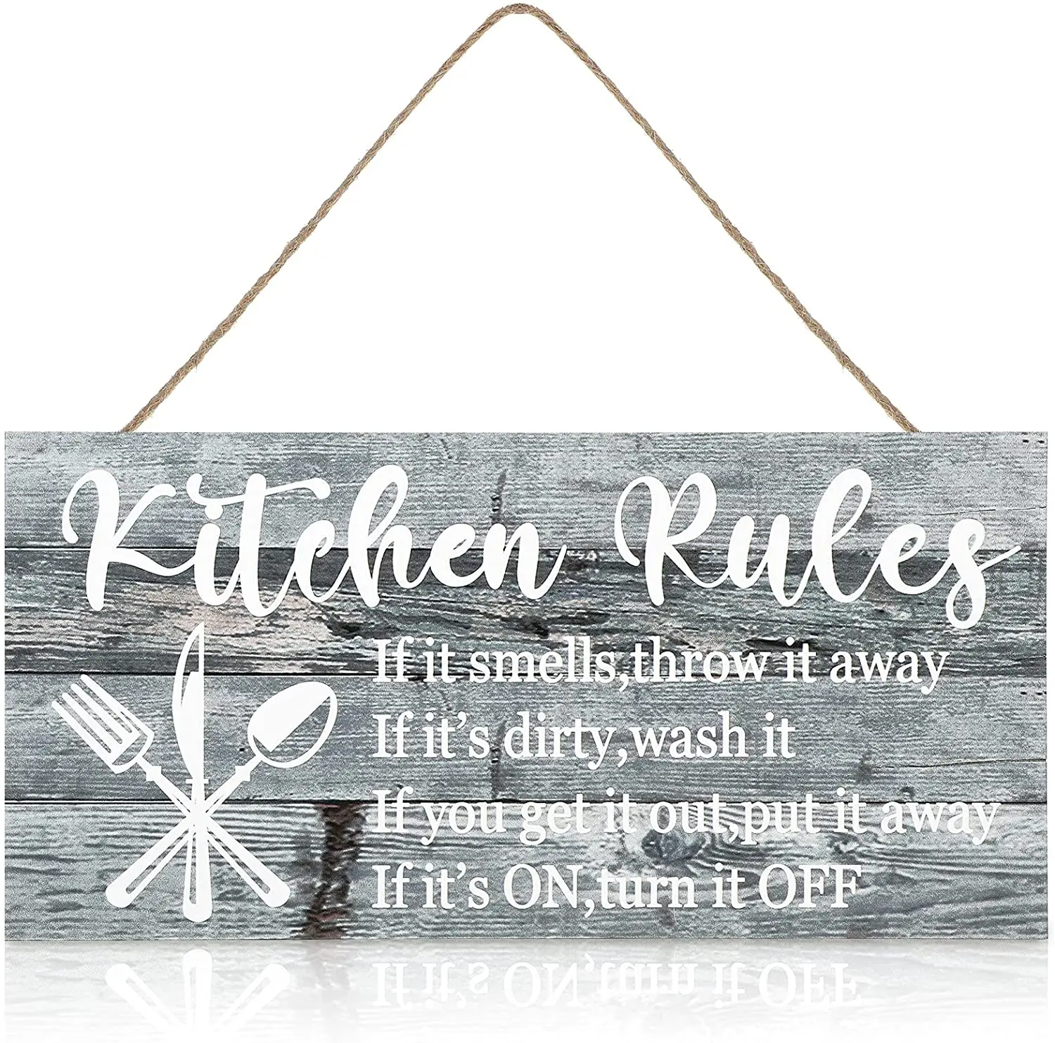 

Country sign wood kitchen wall decorative plaque with rope for home storage room and home mural farmhouse rustic home decor