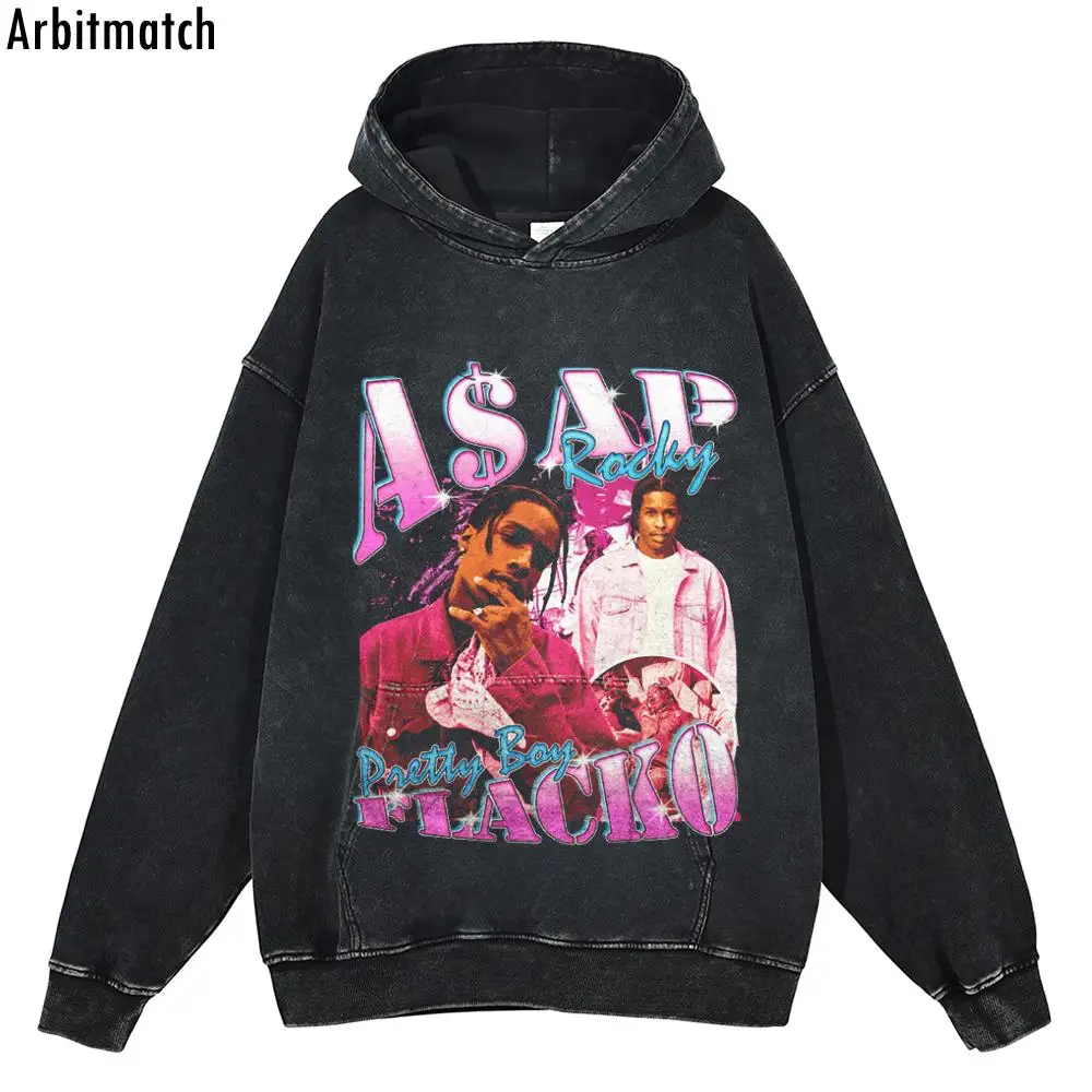 

Men Washed Sweatshirt Rapper Printed Hoodies Hip Hop Streetwear Autumn Winter Vintage Punk Rap Graphic Harajuku Cotton Hoodie 1