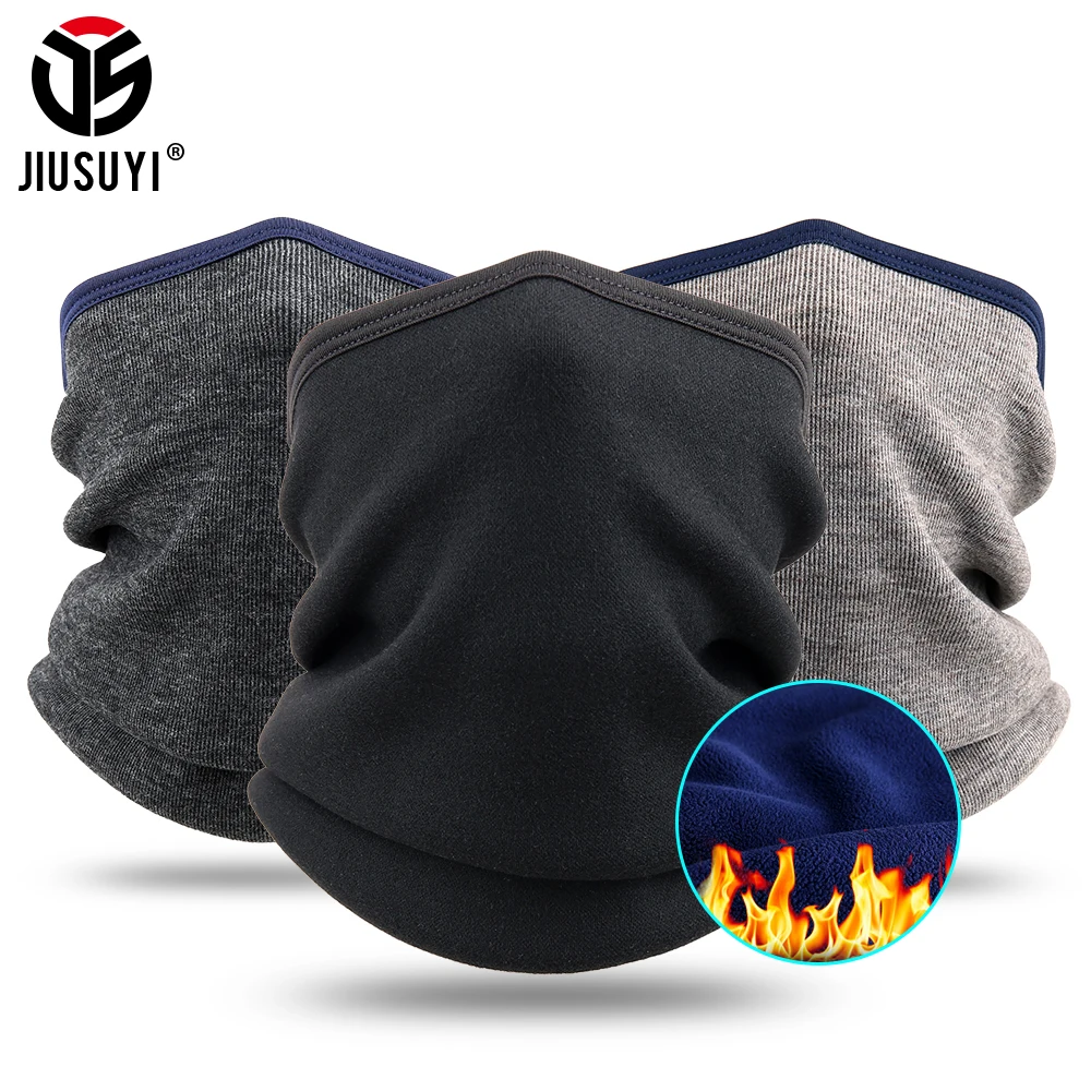 Зимняя теплая накидка на шею флисовая термальная маска для лица бандана