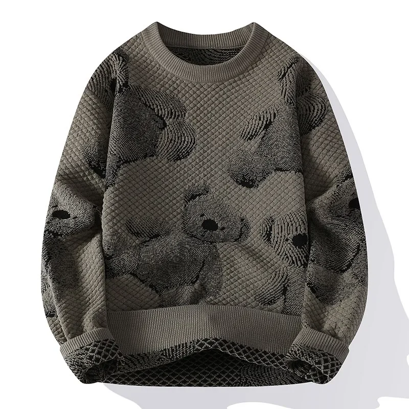 Мужской вязаный базовый слой повседневный свитер осень/зима новый стиль модный