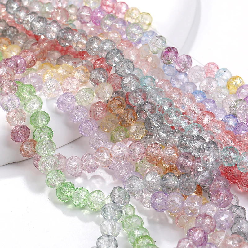 4/6/8 мм стеклянные бусины для рукоделия Diy ювелирные украшения кристаллы