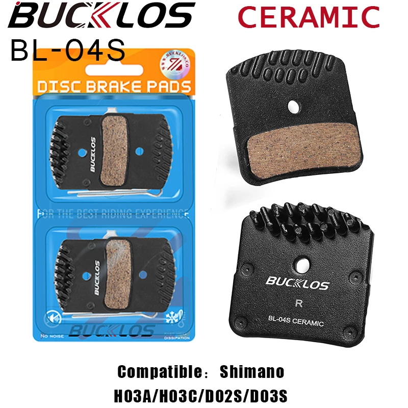

BUCKLOS Bike Hydraulic Brake Pads Ceramic Bicycle Brakes Pads Heat Dissipation Road Mountain Bike Pad Fit H03A H03C D02S D03S