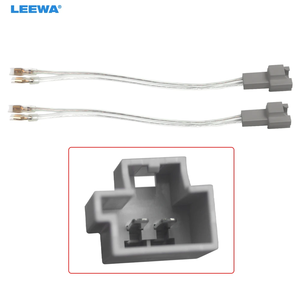 LEEWA 2 шт. автомобильный 2-контактный стереодинамик жгут проводов адаптеры для Volvo авто динамик замена соединения проводка вилки кабели # 5359