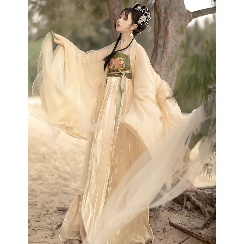 NT173 оригинальная женская рубашка Hanfu в стиле Тан с большими рукавами нагрудная