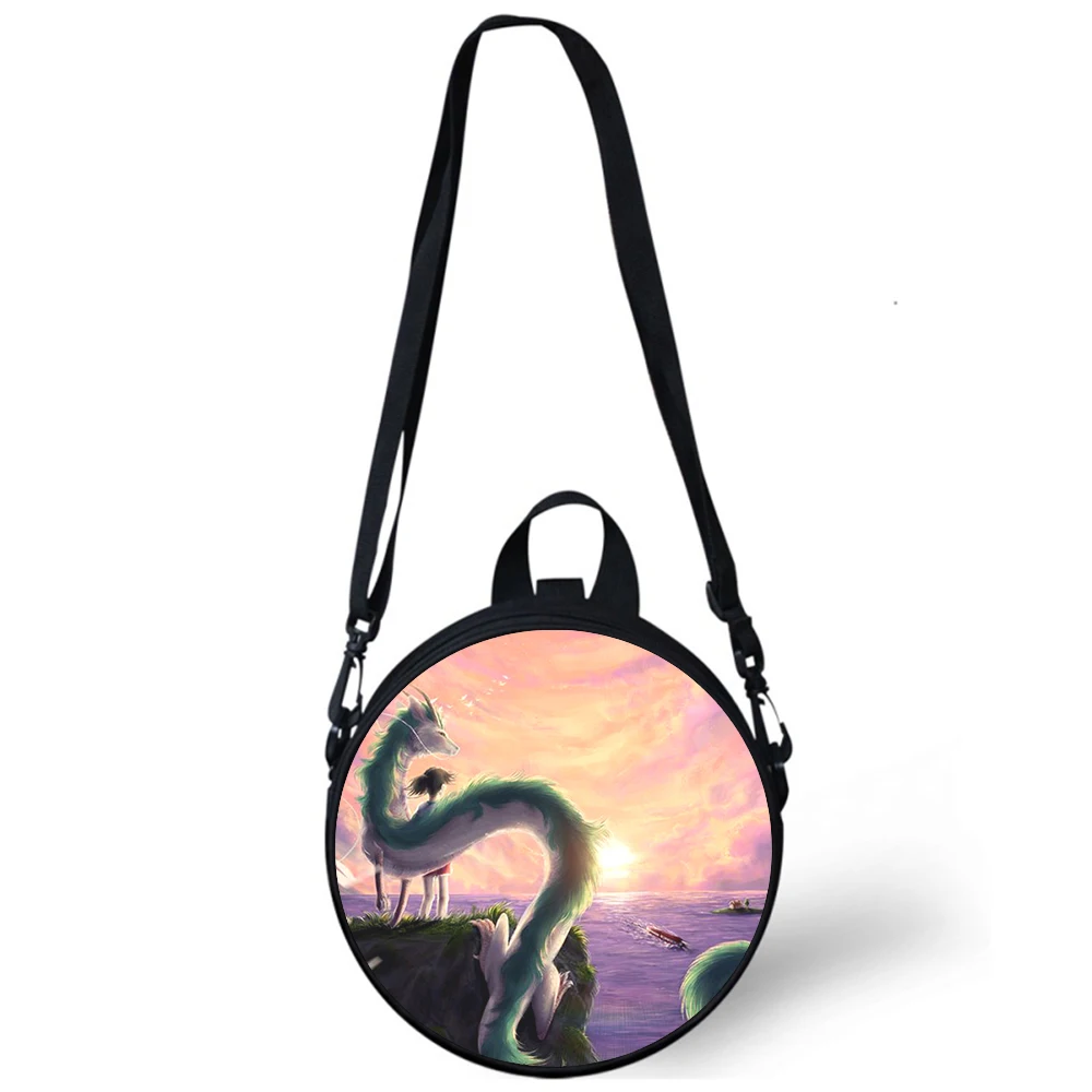 Anime Spirited Away Child kindergarten Bag 3D Print Crossbody Shoulder Bags For School Women Mini Round Bagpacks Rugtas Bag