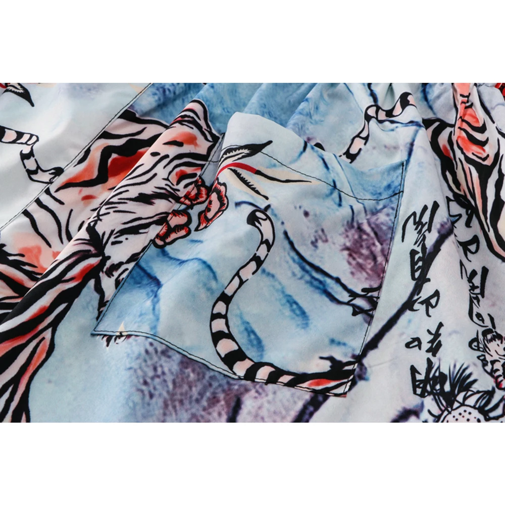 Шорты мужские пляжные с принтом темно-икона и тигра лето 2022 |