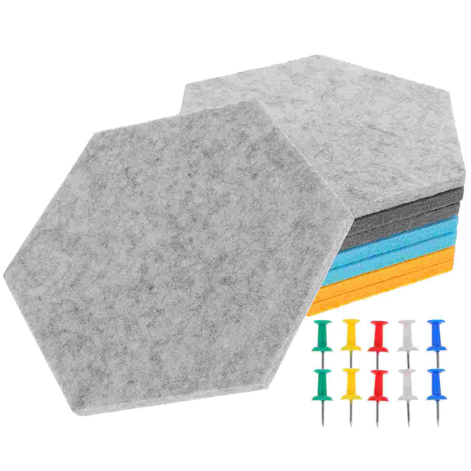 

8pcs Multi-use Hexagon Felt Board Pin Wall Board Hexagon Memo Board for Housewarming Gift Wall Decor