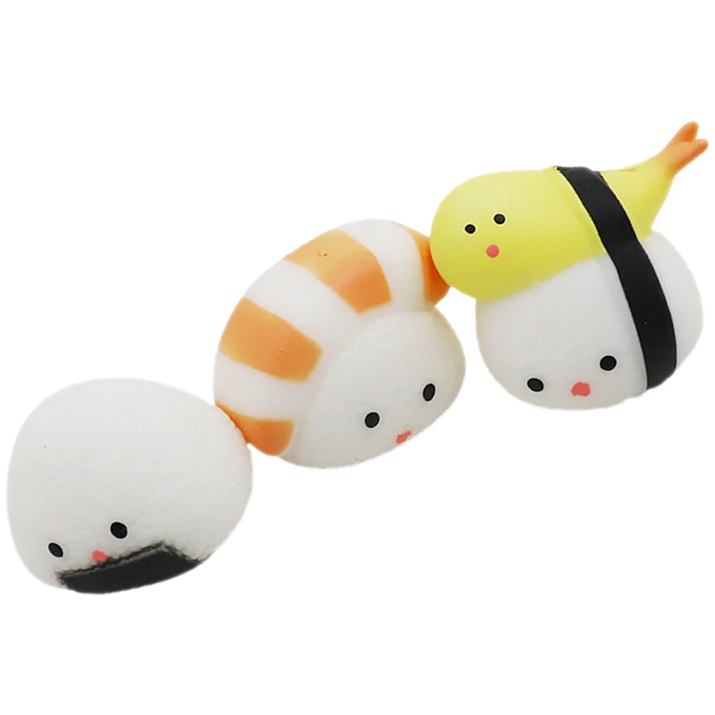 

3pcs Sushi Squishy Toys Cute Sushi Stretchy Toy Funny Sushi Shaped Squeezing Toy