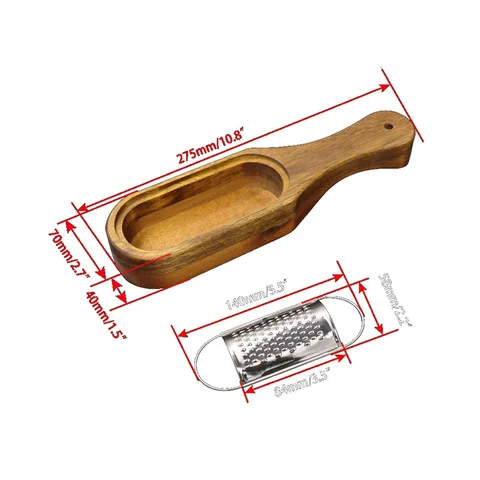 Деревянная терка для сыра с ручкой, деревенский измельчитель коричневого сыра с отделением для хранения, для сыра, лимона, шоколада