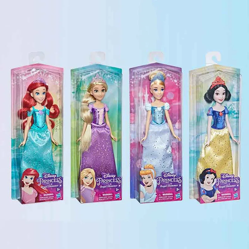 Hasbro Disney Princess Dolls Royal Shimmer Snow White Ariel Rapunzel Cinderella Girls Play House Toy Birthday Gifts