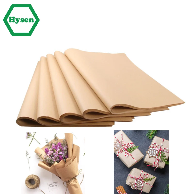 Hysen Brown Kraft Paper Sheets for Flowers Biodegradable Poster Paper Wrapping Paper Packaging Rolls
