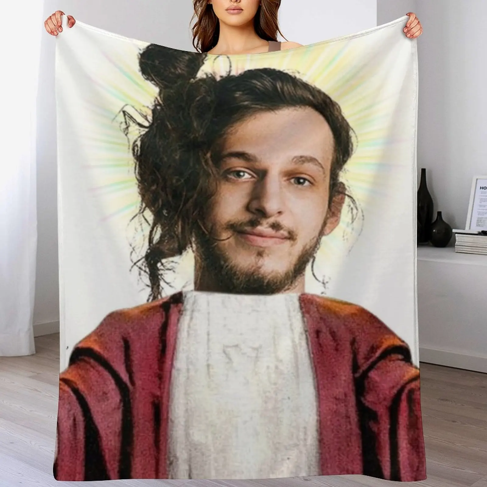 Subtronics Теплое плюшевое одеяло с изображением Иисуса