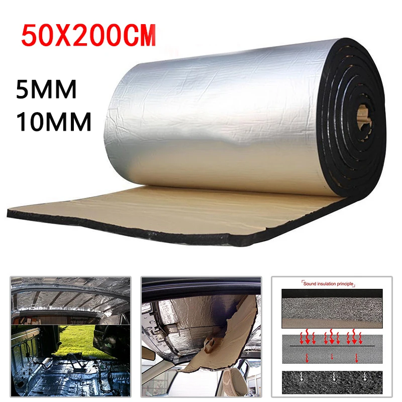 

Автомобильный звукоизоляционный коврик, 50x200 см, 5/10 мм