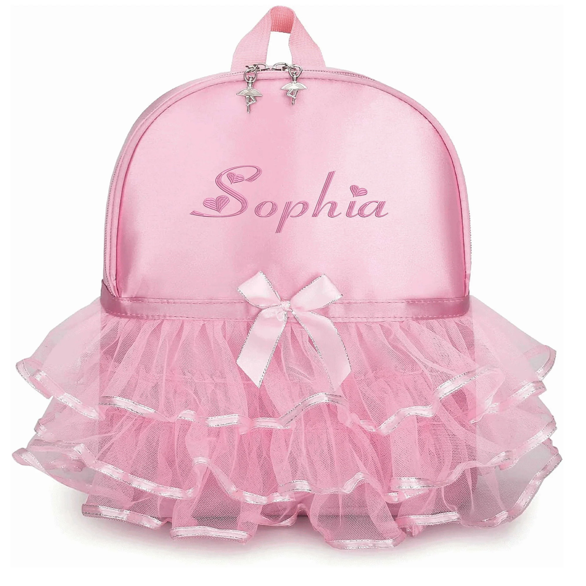 

Персонализированный вышитый рюкзак принцессы балерины, Танцевальная сумка для маленьких девочек, нейлоновый рюкзак с именем под заказ, рюкзак, подарок для ребенка