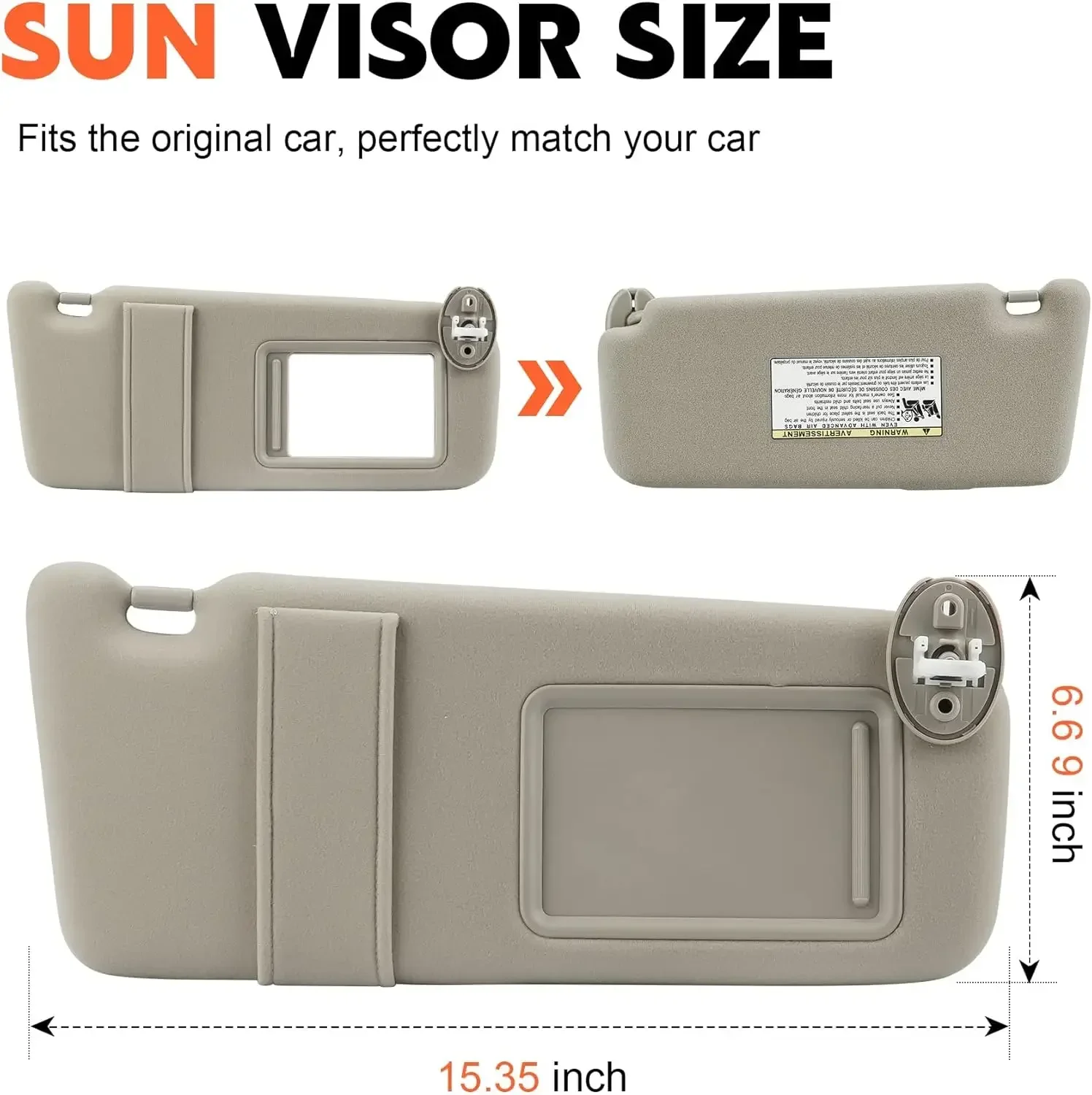 Для бежевого серого левого и правого солнцезащитного козырька замена