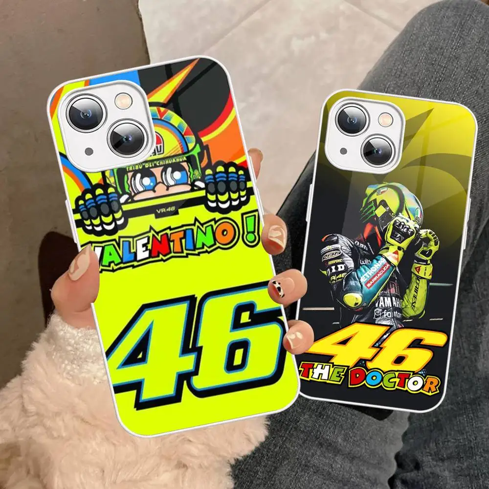 Фото Защитное стекло V-Valentino Moto R-Rossi 46 для Iphone 14 13 12 11 Pro Mini XS MAX 14Plus X XS XR Fundas №1