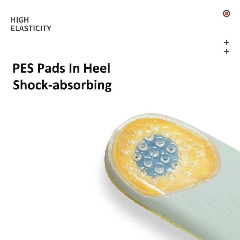 PU Sport Insole Shock Absorption High-elasticity Sweat-absorbent Inserts Men Women Arch Support Pain Relief Flat Feet Shoes Pad