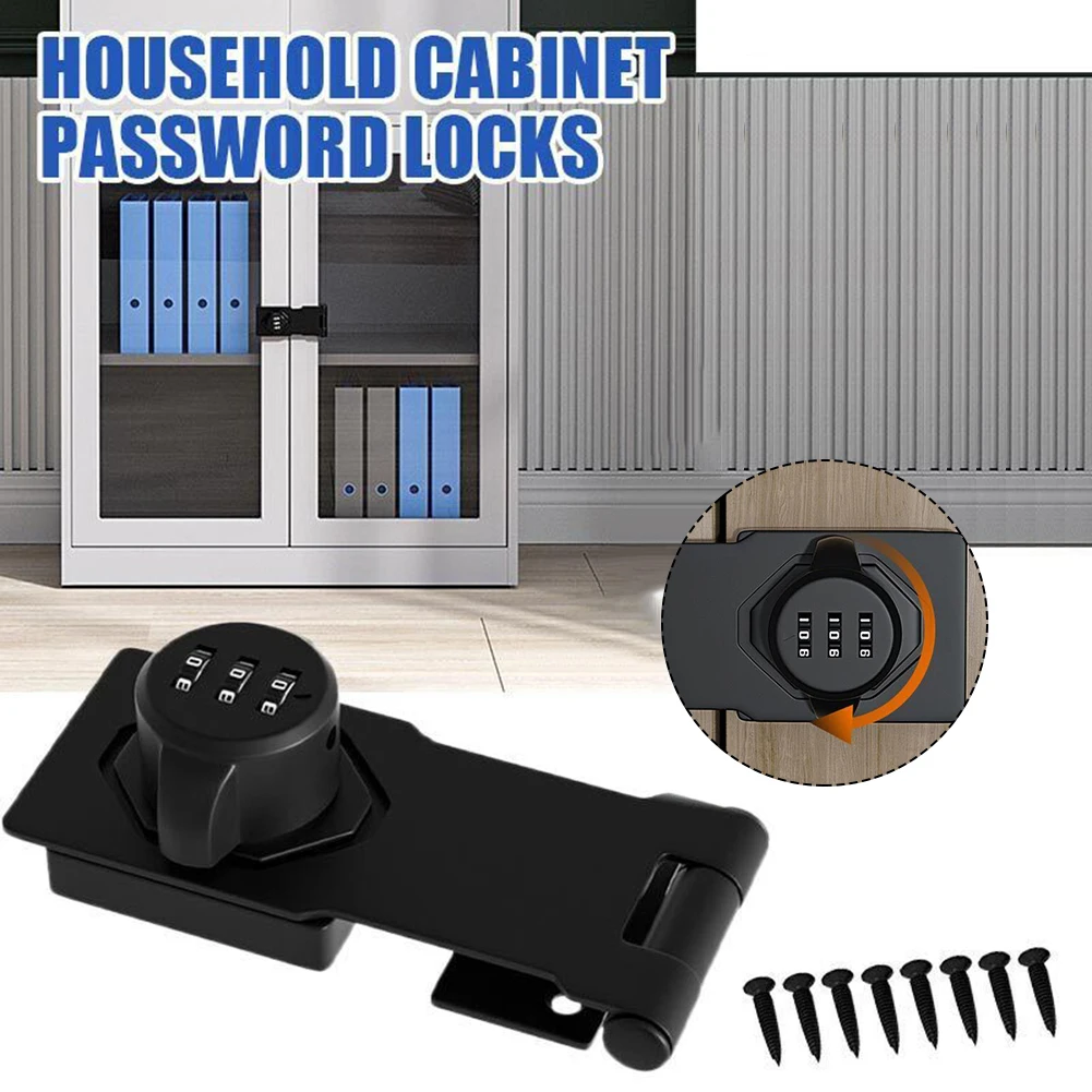 

3 Digit Security Cabinet Password Locks Keyless Drawer Combination Coded Door Cabinet Home Hardware Buckle Lock With Screw