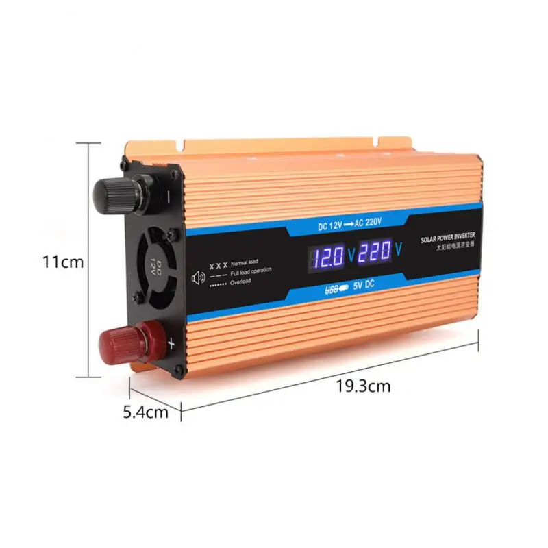 

6000W Power Inverter Car Inverter DC12V/24V To AC 220V Sine Wave Voltage Converter Adapter Outdoor Multifunctional LCD Inverter