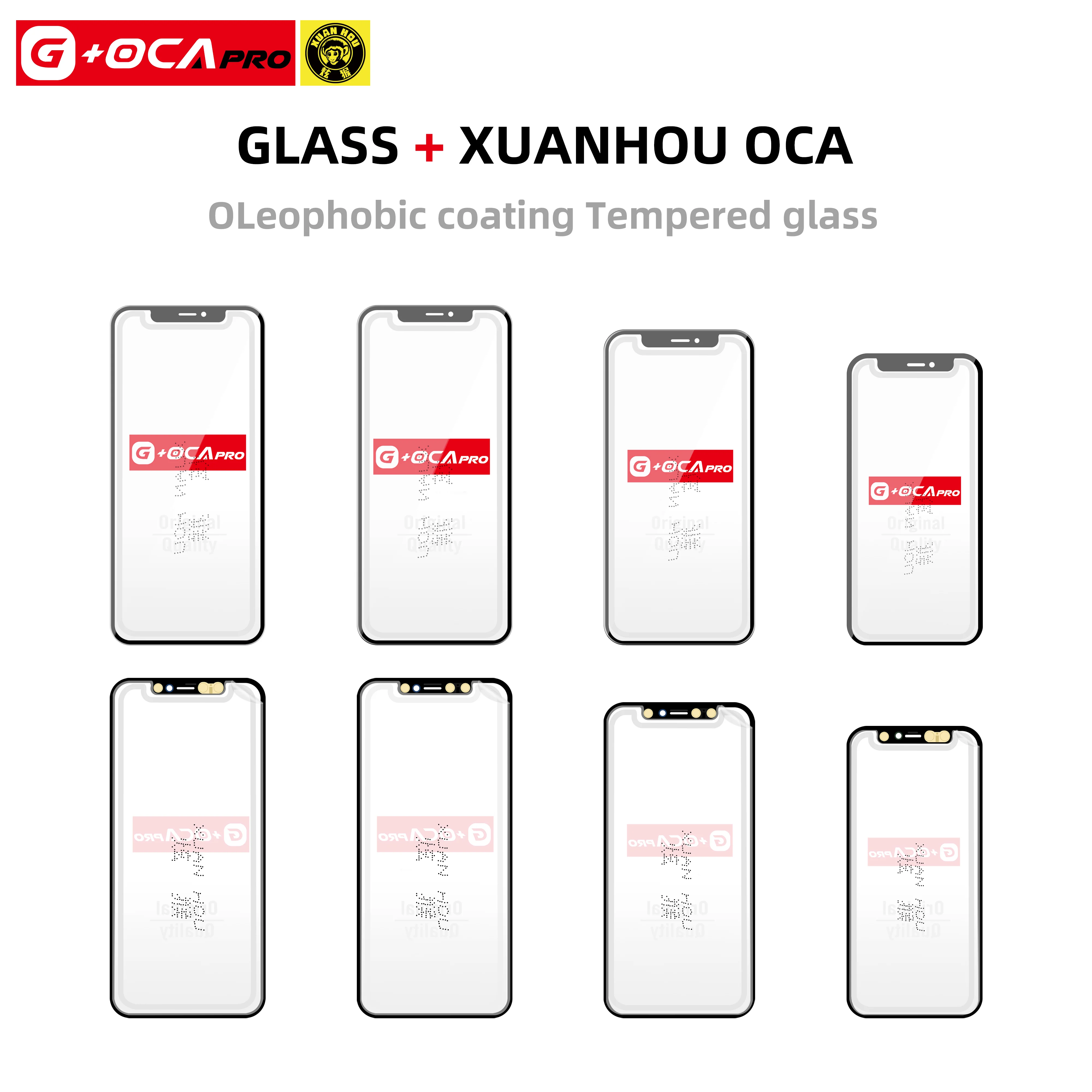 

10pcs G+oca Pro Glass With Oca For iPhone X Xs Max Xr 11Pro 12Pro 13Pro 11 12 13 Pro Max LCD Display Screen Glass Replace Repair