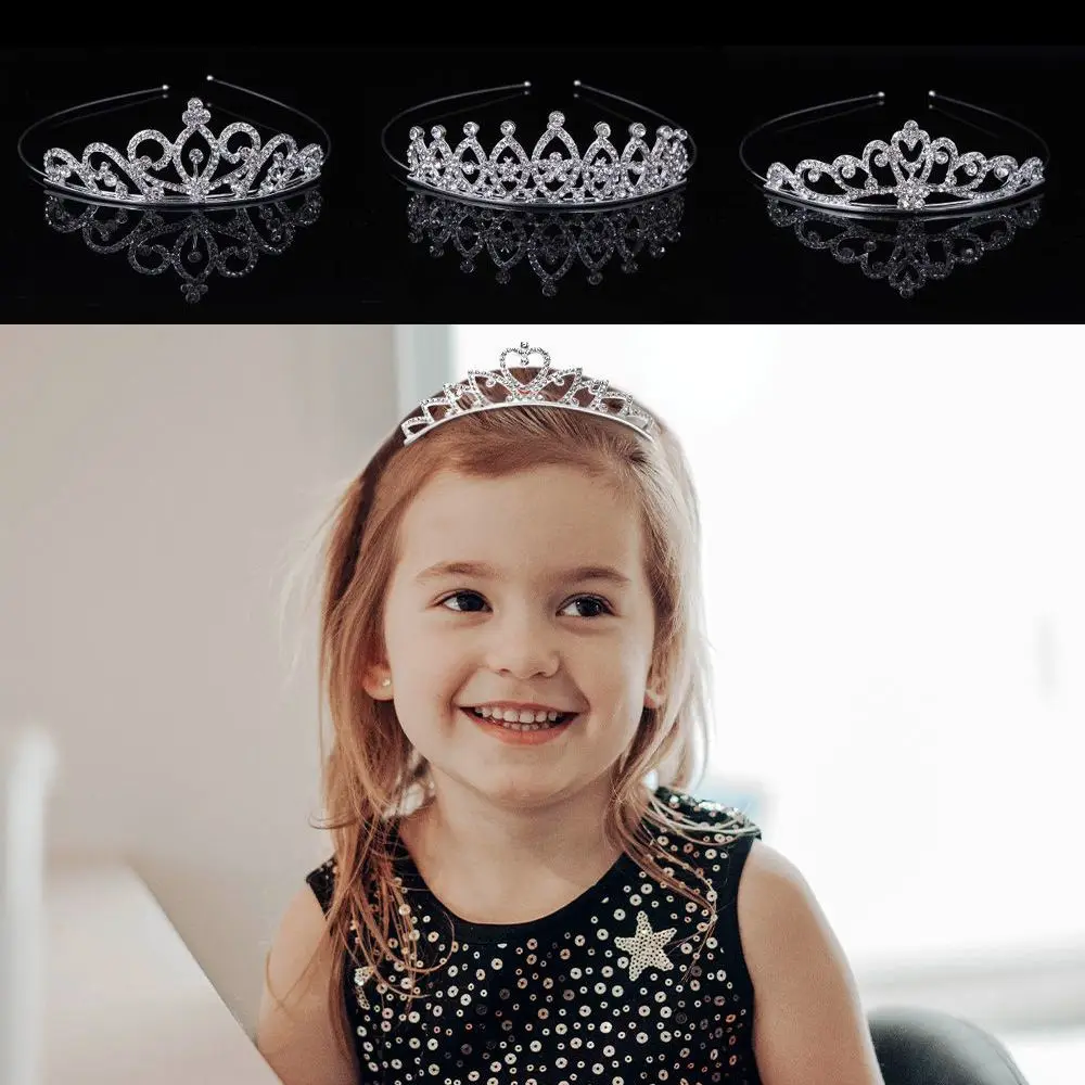 

Children Tiaras and Crowns Headband Kids Girls Bridal Crystal Crown Wedding Party Accessiories Hair Jewelry Ornaments Headpiece